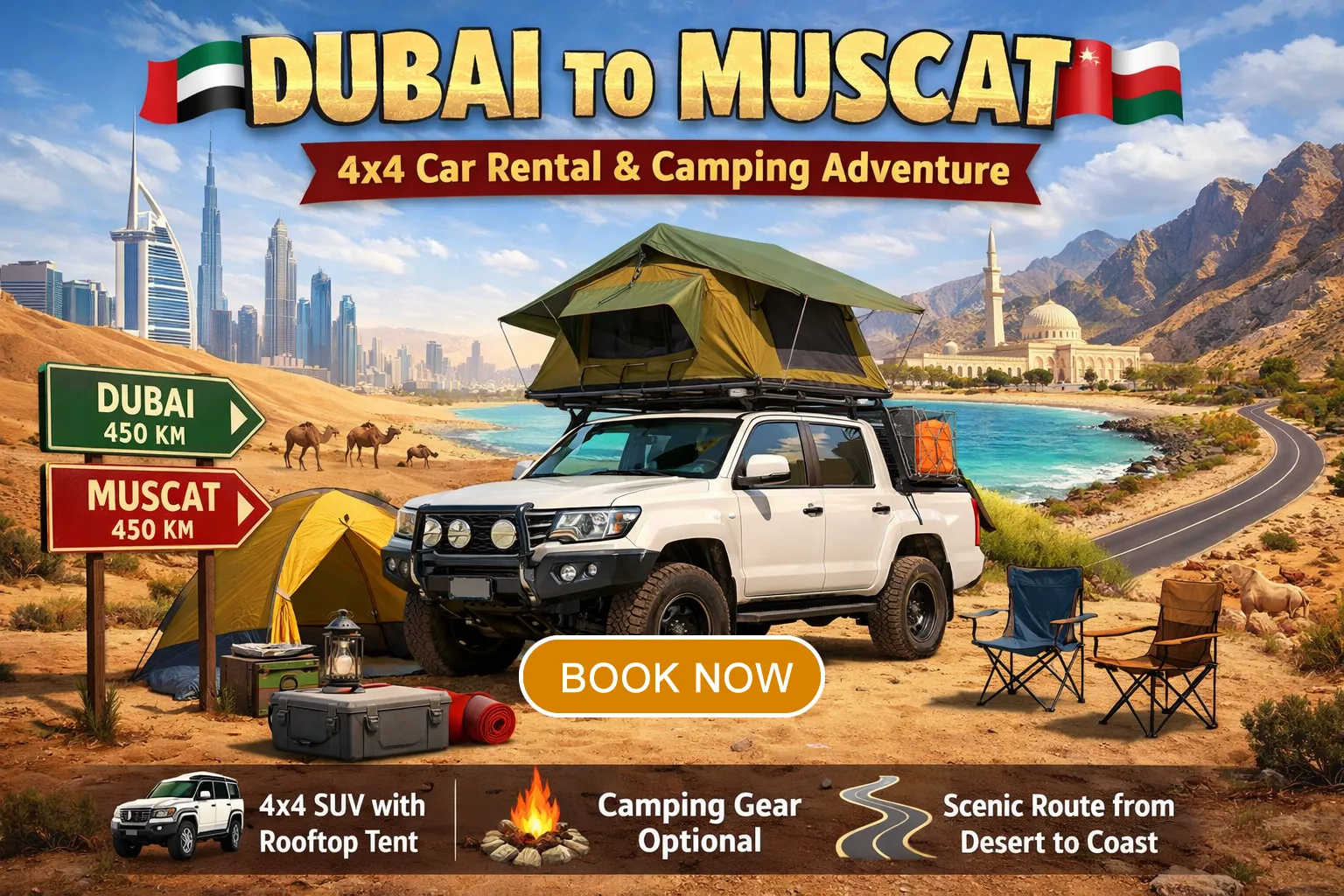 Dubai to Muscat Car Rental